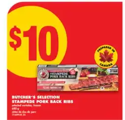 No Frills BUTCHER'S SELECTION STAMPEDE PORK BACK RIBS, 680 g offer