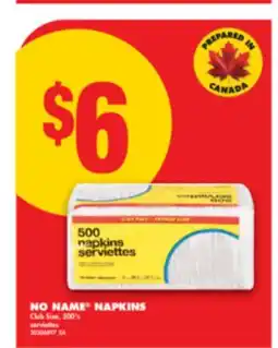 No Frills NO NAME NAPKINS, 500' s offer