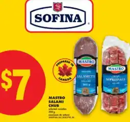 No Frills MASTRO SALAMI CHUB, 300 G offer