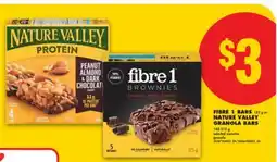 No Frills FIBRE 1 BARS, 125 G or NATURE VALLEY GRANOLA BARS, 148-210 G offer