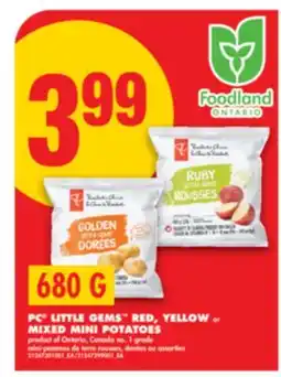 No Frills PC LITTLE GEMS RED, YELLOW or MIXED MINI POTATOES. 680 G offer