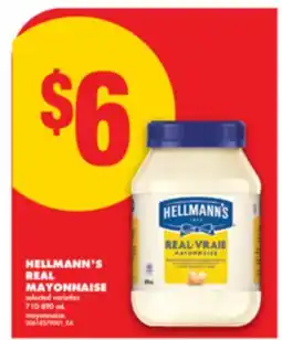 No Frills HELLMANN'S REAL MAYONNAISE, 710-890 mL offer