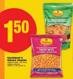 No Frills HALDIRAM'S INDIAN SNACKS, 150/160 G offer