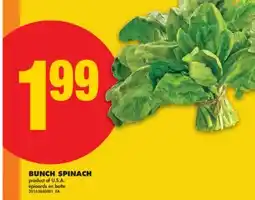No Frills BUNCH SPINACH offer