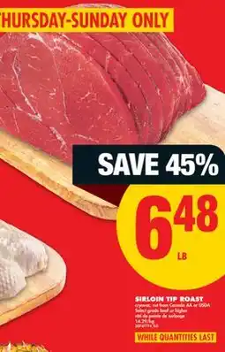 No Frills SIRLOIN TIP ROAST offer