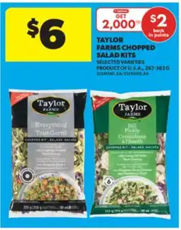 Real Canadian Superstore TAYLOR FARMS CHOPPED SALAD KITS, 267-383 G offer