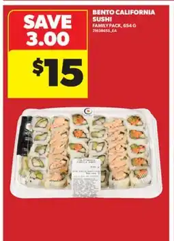 Real Canadian Superstore BENTO CALIFORNIA SUSHI, 654 G offer
