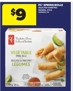 Real Canadian Superstore PC SPRING ROLLS, 574 G offer