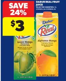 Real Canadian Superstore DABUR REAL FRUIT JUICE, 1 L offer