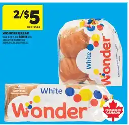 Real Canadian Superstore WONDER BREAD 500-675 G OR BUNS 8' S offer