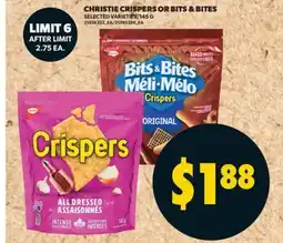 Real Canadian Superstore CHRISTIE CRISPERS OR BITS & BITES, 145 G offer