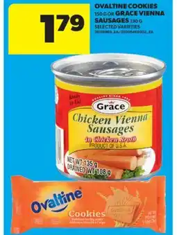 Real Canadian Superstore OVALTINE COOKIES, 150 G OR GRACE VIENNA SAUSAGES, 130 G offer