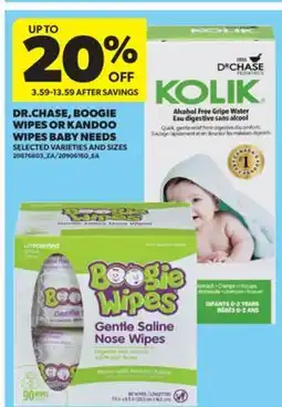 Real Canadian Superstore DR. CHASE, BOOGIE WIPES OR KANDOO WIPES BABY NEEDS offer