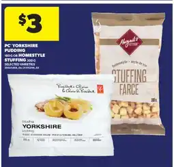 Real Canadian Superstore PC YORKSHIRE PUDDING 180 G OR HOMESTYLE STUFFING, 300 G offer
