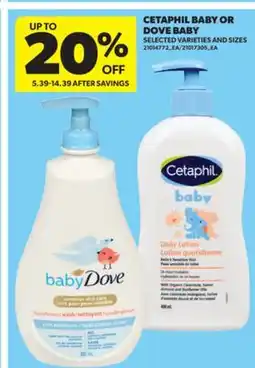 Real Canadian Superstore CETAPHIL BABY OR DOVE BABY offer