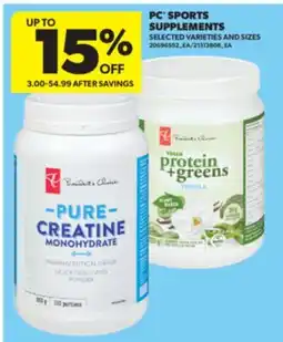 Real Canadian Superstore PC SPORTS SUPPLEMENTS offer