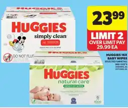 Real Canadian Superstore HUGGIES 16X BABY WIPES, 960-1152'S offer