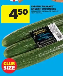 Real Canadian Superstore FARMER'S MARKET ENGLISH CUCUMBERS, 3'S offer
