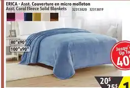 Sushi Shop Asst. Coral Fleece Solid Blankets offer