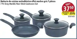 Sushi Shop 7 Pc Grey Marble Non-Stick Cookware Set offer