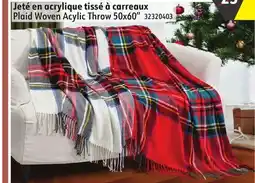 Sushi Shop Plaid Woven Acylic Throw 50x60 offer