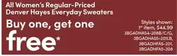 Mark's All Women's Regular-Priced Denver Hayes Everyday Sweaters offer