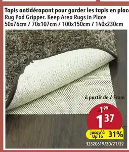 Sushi Shop Rug Pad Gripper. Keep Area Rugs in Place offer