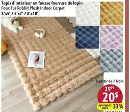 Sushi Shop Faux Fur Rabbit Plush Indoor Carpet offer