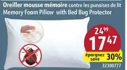 Sushi Shop Memory Foam Pillow with Bed Bug Protector offer