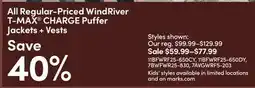 Mark's WindRiver T-MAX CHARGE Puffer Jackets + Vests offer