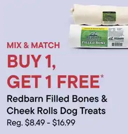 Petvalu Redbarn Filled Bones & Cheek Rolls Dog Treats offer