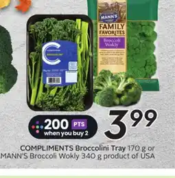 Sobeys COMPLIMENTS Broccolini Tray offer