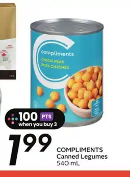 Sobeys COMPLIMENTS Canned Legumes offer