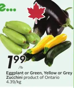 Sobeys Eggplant or Green, Yellow or Grey Zucchini offer
