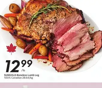Sobeys SUNGOLD Boneless Lamb Leg offer