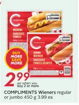 Sobeys COMPLIMENTS Wieners offer