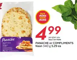 Sobeys PANACHE or COMPLIMENTS Naan offer