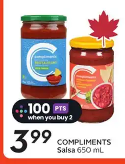 Sobeys COMPLIMENTS Salsa offer