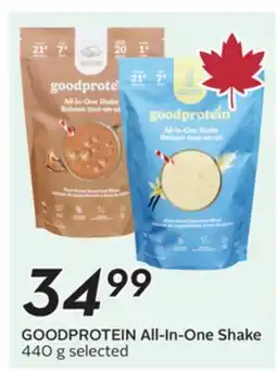 Sobeys GOODPROTEIN All-In-One Shake offer