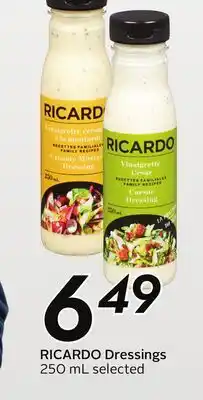Sobeys RICARDO Dressings offer