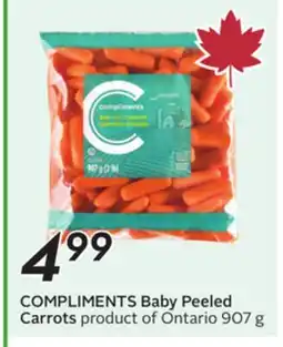 Sobeys COMPLIMENTS Baby Peeled Carrots offer