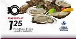 Sobeys Fresh Choice Oysters offer