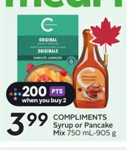 Sobeys COMPLIMENTS Syrup or Pancake Mix offer