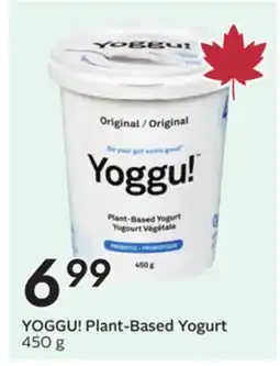 Sobeys YOGGU! Plant-Based Yogurt offer