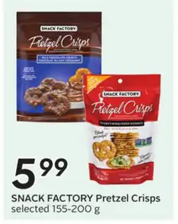 Sobeys SNACK FACTORY Pretzel Crisps offer