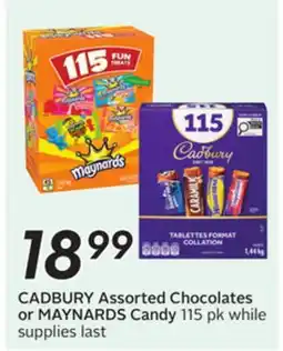Sobeys CADBURY Assorted Chocolates or MAYNARDS Candy offer