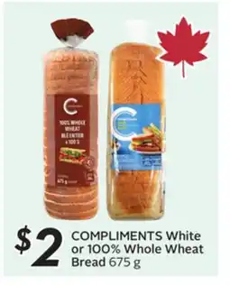 Sobeys COMPLIMENTS White or 100% Whole Wheat Bread offer