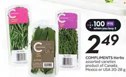 Sobeys COMPLIMENTS Herbs offer