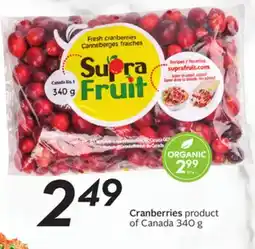 Sobeys Cranberries offer