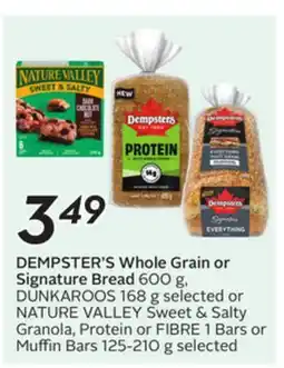 Sobeys DEMPSTER'S Whole Grain or Signature Bread offer